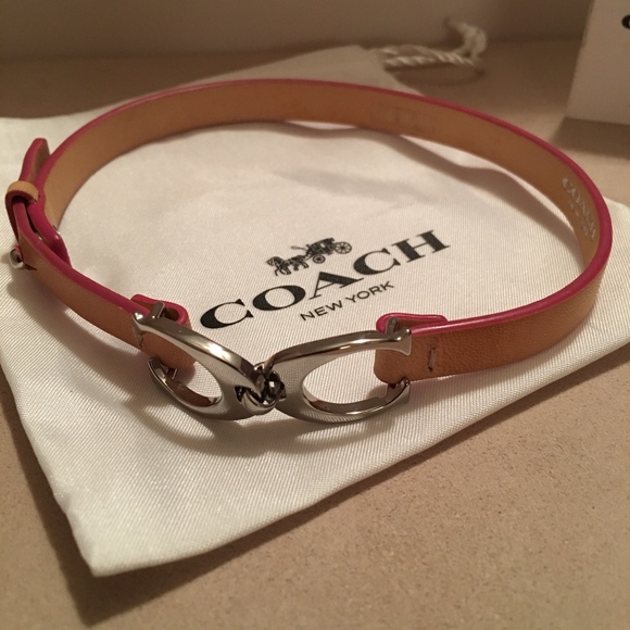 COACH DOUBLE WRAP LEATHER SIGNATURE C BRACELET - Picture 2 of 8